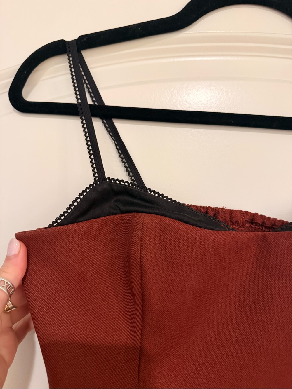 Reformation Melanie red & black top/tank/blouse XS/0. LIKE NEW! - Picture 4 of 7